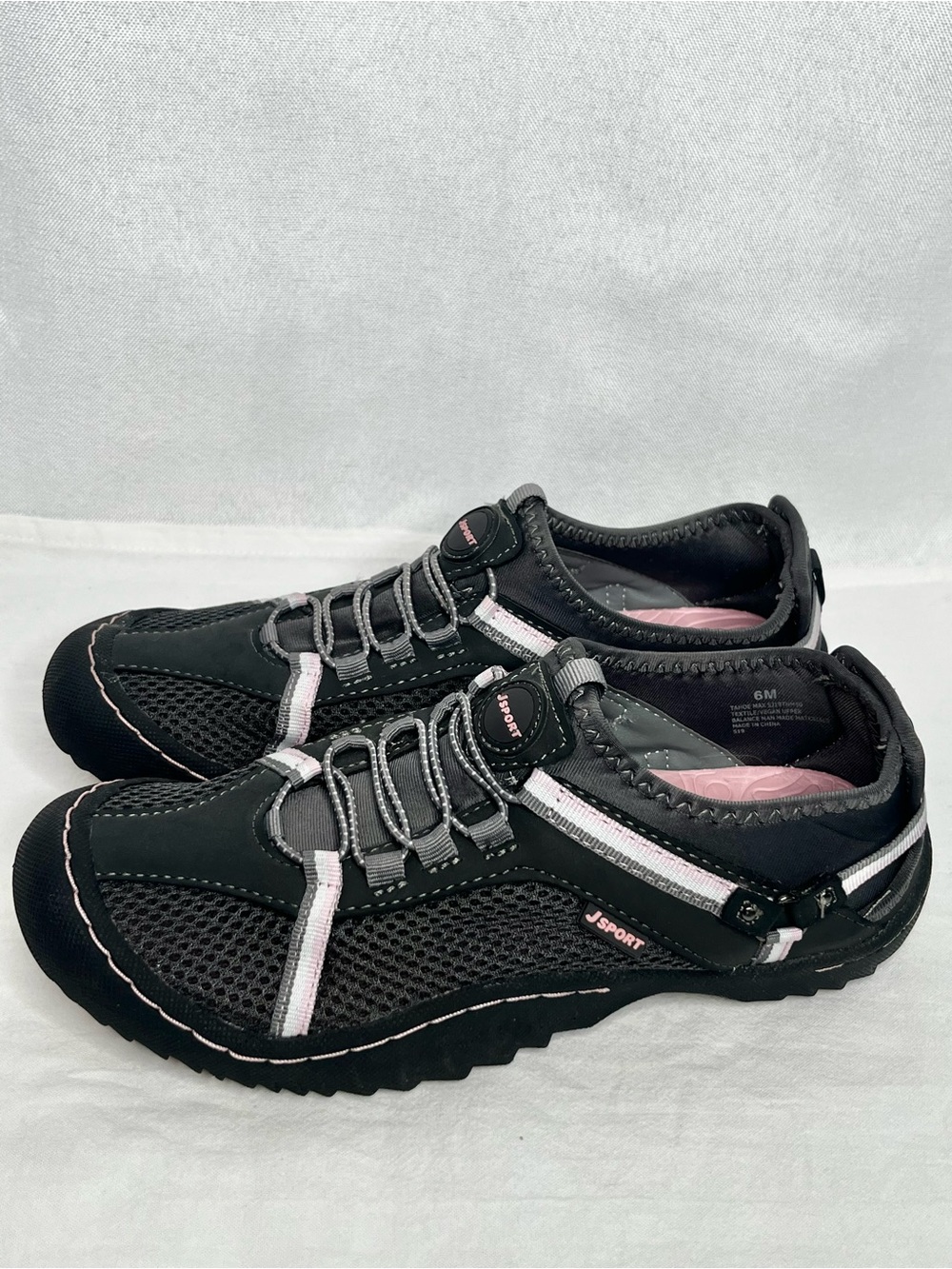 J Sport by Jambu Water Ready Athletic Shoes Black Pink Women's Size 6